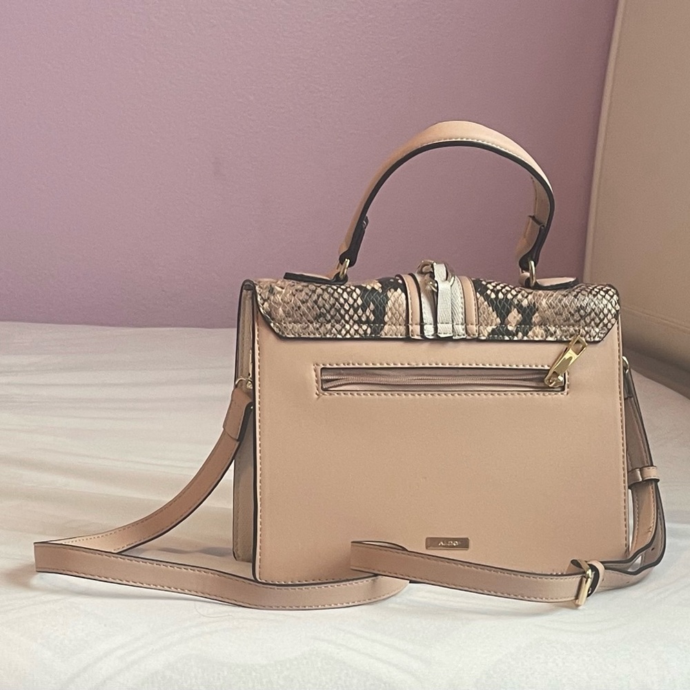 ALDO Beige and Pink Handbag satchel with Shoulder Strap - Picture 2 of 4
